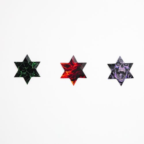 6 Point Black Star Set (3 Piece Set)