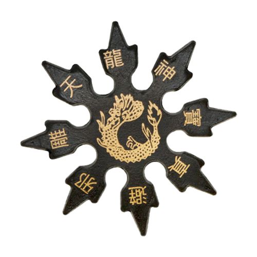 Soft Foam 8-Point Dragon Star Black