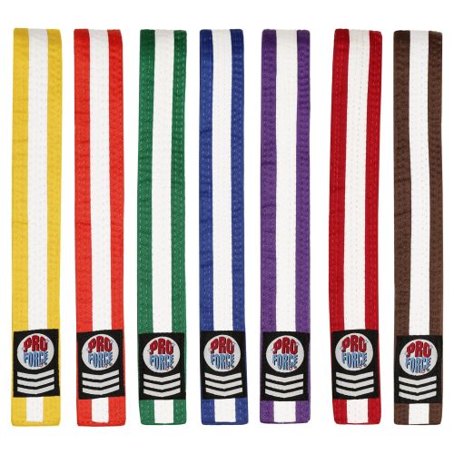 ProForce&#174; 1.75" Double Wrap Thunder White Stripe Karate Belt