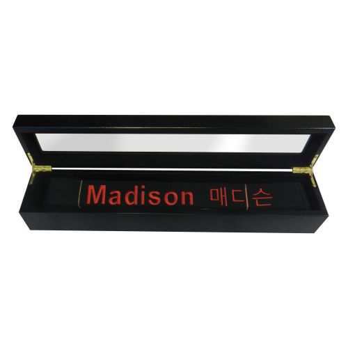 BELT DISPLAY CASE BLACK 18"  x  3.5" x  3.25"