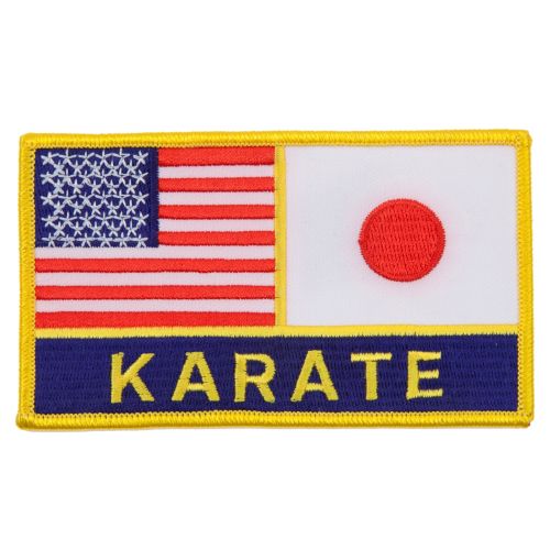 Patch USA/Japan Karate 4.75"x2.75"