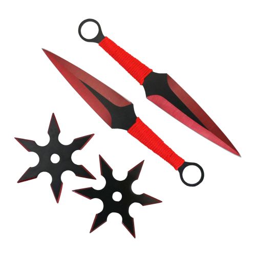 Throwing Stars and Throwing Knives 4 Piece Set