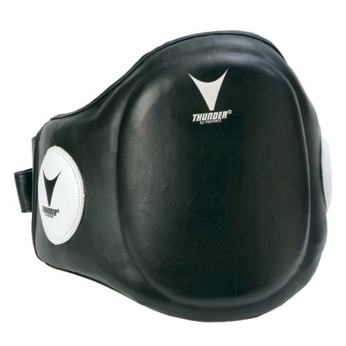 BLACK ABDOMEN BODY SHIELD LEATHER DELUXE