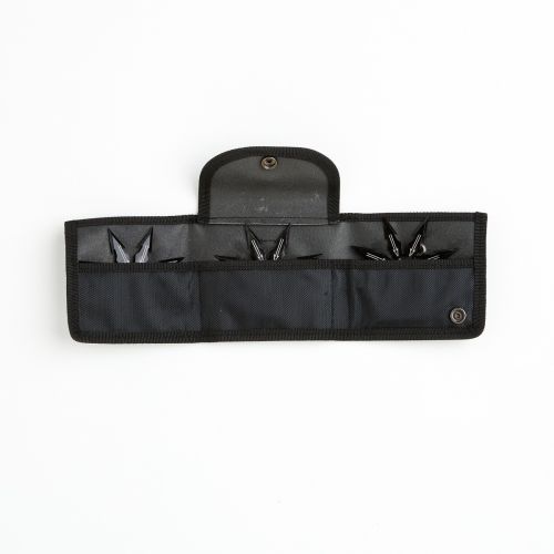 8 Point Black Stainless Steel Bulls Eye Throwing Star Set (3 Piece Set)