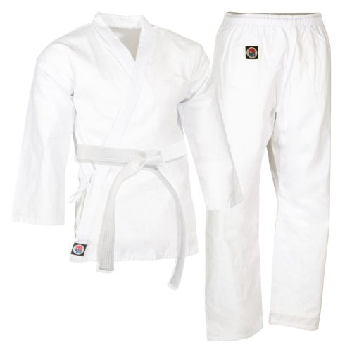 ProForce&#174; 5 oz. Basic Karate Uniform (Elastic Drawstring) - 60/40 Blend - With Free White  Belt